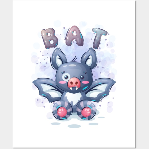 Cute bat Wall Art by NoonDesign